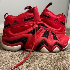 Adidas Crazy 8 Red and Black Athletic High-Tops